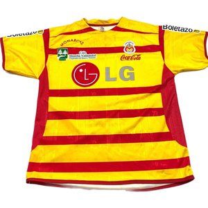 LG Coca Cola Sol Monarcas Morelia Futbol Mexico Pro Soccer Jersey Size XL Yellow